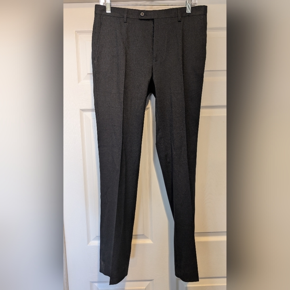 Paisley & Gray NWT $110 Men's Charcoal Gray 30x32 Dress Pants Poly Rayon Spandex